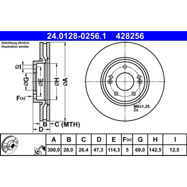 Bremsscheibe Hyundai P.Ix35/I40/Tuscon/Sonata 04 | 24.0128-0256.1