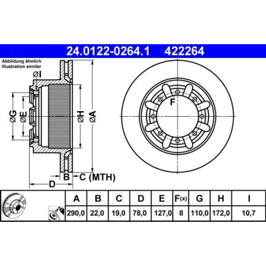 Bremsscheibe | 24.0122-0264.1