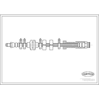 CORTECO Bremsschlauch | 19026084