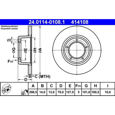 Bremsscheibe Land Rover P. Defender 2.2-2.5D 4X4 90-16 | 24.0114-0108.1