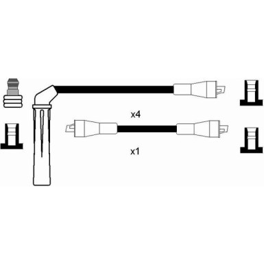 RC-SB605 NGK | Zündkabelsatz | SAAB 9-3 98-03 | 8200