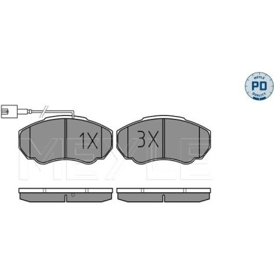 Bremsbelagsatz Fiat P. Ducato 02- 10/14 Mit Sensor | 025 239 1719/PD