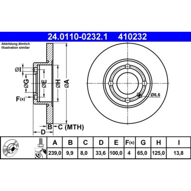 Bremsscheibe Vw P. Polo 94-01 | 24.0110-0232.1