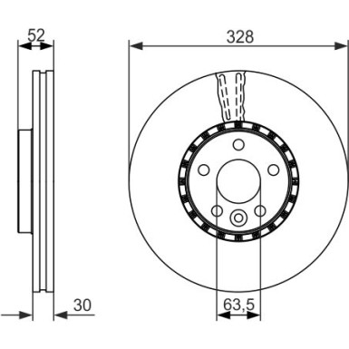 Bremsscheibe VA | VOLVO XC60 08 | 0 986 479 621