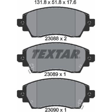 Bremsbelagsatz Toyota P. Corolla | 2308801