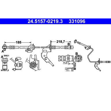 Bremsschlauch | 24.5157-0219.3