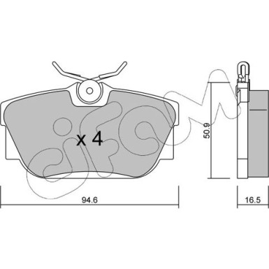 CIFAM Bremsbelagsatz, Scheibenbremse | 822-346-0