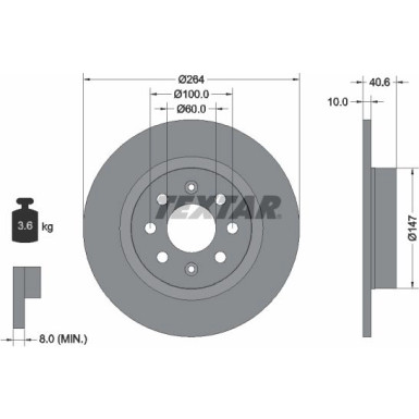 Bremsscheibe Fiat T. Grande Pun | 92145903