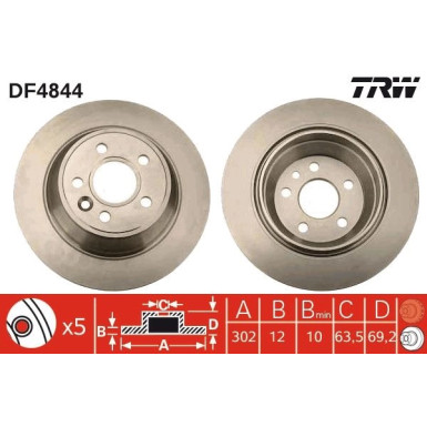 Bremsscheibe Volvo T. S70/S90/V70 | DF4844