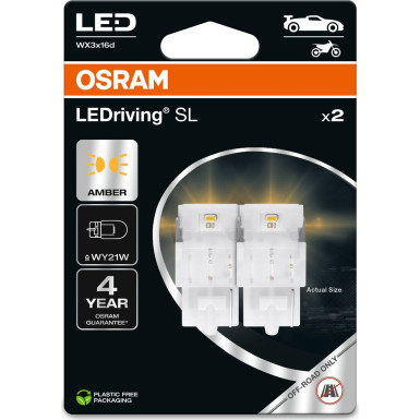 WY21W LEDriving SL Amber 12V Blister 2 Stück OSRAM