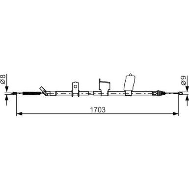 Handbremsseil li | NISSAN QASHQAI 07 | 1987482338