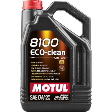 Motul 8100 ECO-clean 0W-20 C5/C6 5 Liter | 108862