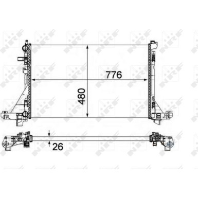 NRF Motorkühler | 58482