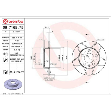 12 482 014M Bremsscheibe HA Brembo Max | AUDI A1,A3,VW Golf,SEAT,SKODA 96 | 08.7165.75