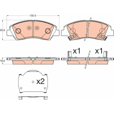 Bremsklötze VA | HYUNDAI i10 13 | GDB3618