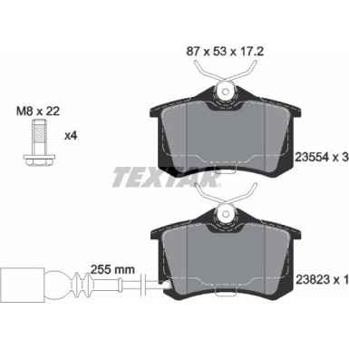 Bremsbelagsatz Vw T. Polo/Ibiza 02-/Fabia Mit Sensor | 2382301