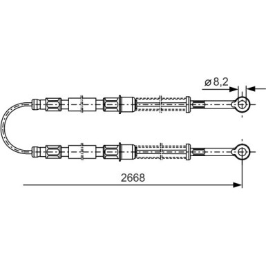 Handbremsseil | FIAT Panda, LANCIA Y10 80 | 1987477086