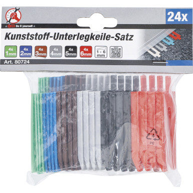 BGS Kunststoff-Unterlegkeile-Satz | 24-tlg | 80724