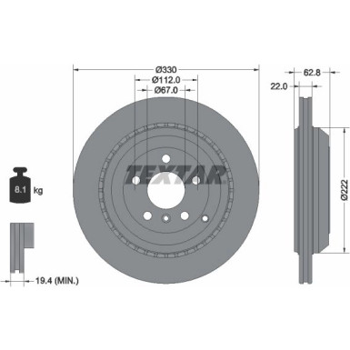 Bremsscheibe Db T. W164/W251 | 92150903