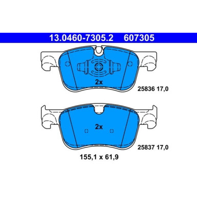 Bremsbelagsatz Citroen P. C4 Picasso 13 | 13.0460-7305.2