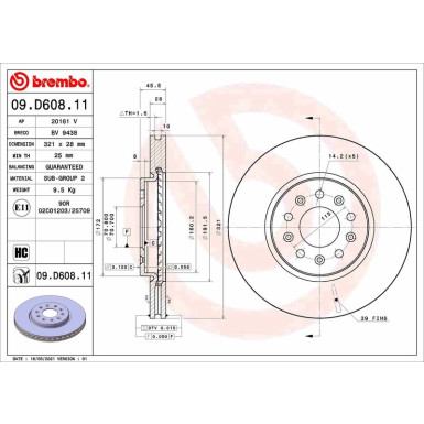 Bremsscheibe VA | OPEL Insignia 17 | 09.D608.11