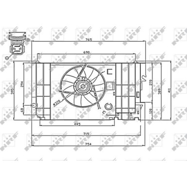 NRF Kühlerlüfter | 47740