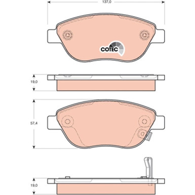 Bremsklötze VA | OPEL Corsa 1.3 CDTI 03 | GDB1701