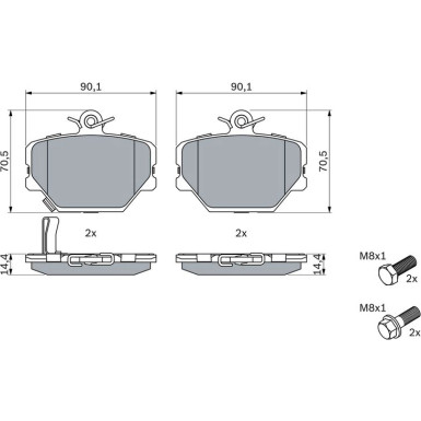 Bremsklötze | SMART Fortwo | 0 986 424 471