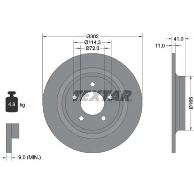 Bremsscheibe Mazda T. 5 05- Ko A 16 | 92148200