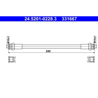 Bremsschlauch | 24.5201-0228.3