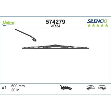 VM34 VALEO Silencio Heckwischer | Renault LAGUNA 3 (10/07>) | 574279