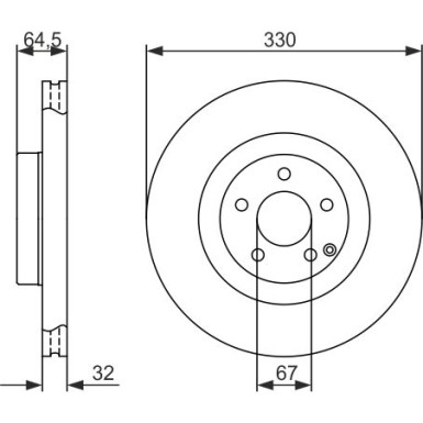 Bremsscheibe VA | MERCEDES R230 01 | 0 986 479 415