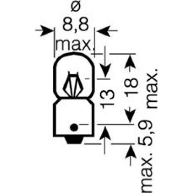 T2W Osram | 24V 2W BA9S | METALLSOCKEL | 3797