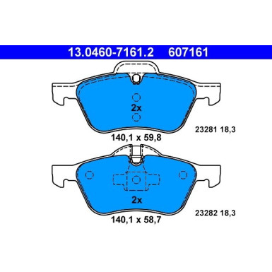 Bremsbelagsatz Mini P. Cooper/One 01-07 | 13.0460-7161.2