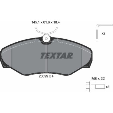 Bremsbelagsatz Renault P. Trafic 01-/Vivaro 01-/Espace 98- Ohne Sensor Slim End | 2309902