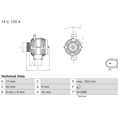 Lichtmaschine | ALFA Giulietta,LANCIA,FIAT 08 | 0 986 084 710