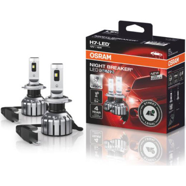 H7 NIGHT BREAKER LED +230% GEN2 StVZO-Konforme LED-Nachrüstlampe 2St. Osram | 64210DWNBG2-2HFB