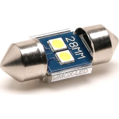 LED Soffitte C5W 28mm 2x 3030 SMD Weiß 250 Lumen Canbus