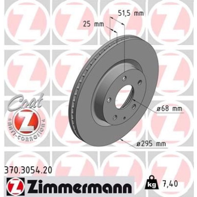 83 481 163 Bremsscheibe VA | MAZDA 3 13 | 370.3054.20