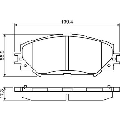 Bremsklötze | TOYOTA,SUBARU | 0 986 494 240