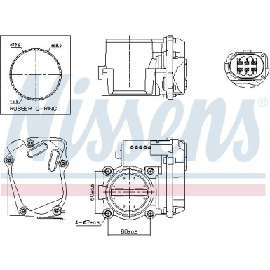 NISSENS Drosselklappenstutzen | 955058