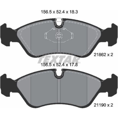 Bremsbelagsatz Opel P. Astra F/Ve | 2186201