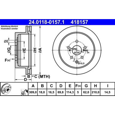 Bremsscheibe | 24.0118-0157.1