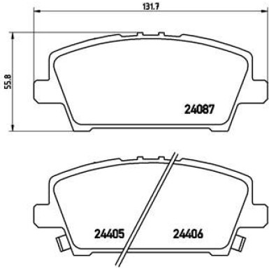 BREMBO Bremsklötze VA | HONDA Civic 05 | P 28 037