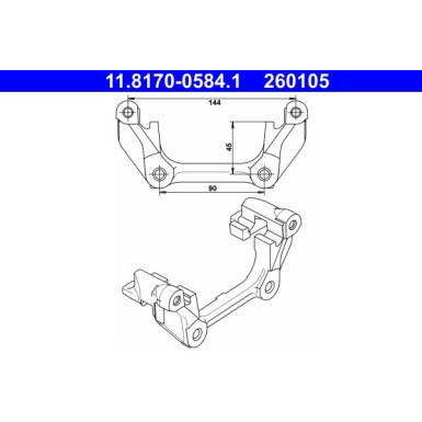 Halter, Bremssattel | 11.8170-0584.1