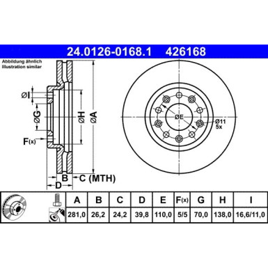 Bremsscheibe | 24.0126-0168.1