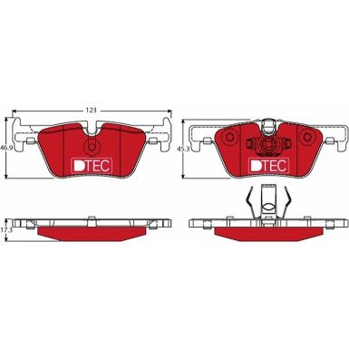 Bremsklötze HA DTEC | BMW F20 (1er),F30 (3er) 11 | GDB1919DTE