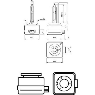 D3S 35W PK32d-5 X-treme Vision +150% Xenon 1 St. Philips | PK32d-5, Xenon-Lampe | 42403XV2S1