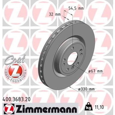 15 481 099 Bremsscheibe VA | MERCEDES ML250 Bluetec 11 | 400.3683.20