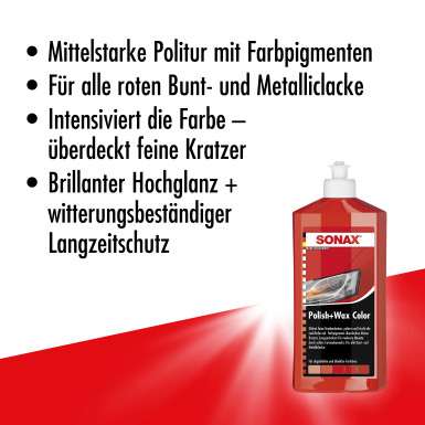 SONAX | Polish&Wax Color rot 500ml | 02964000